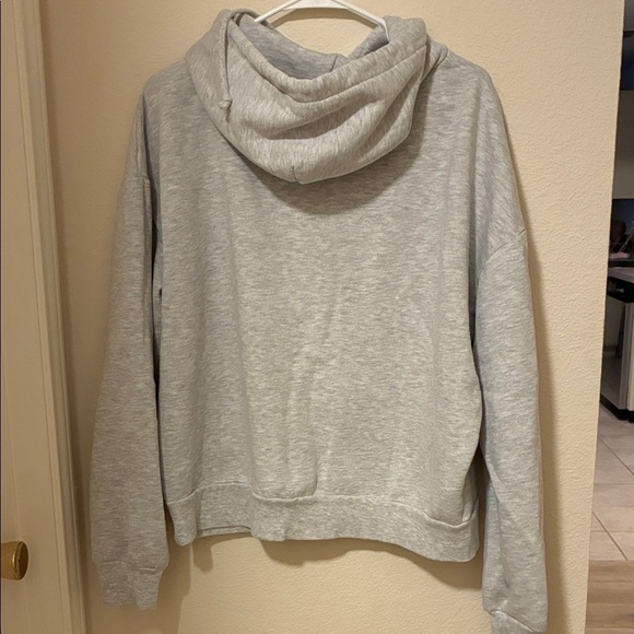 Gray Hoodie with Blue Graphic Design - Picture 5 of 6